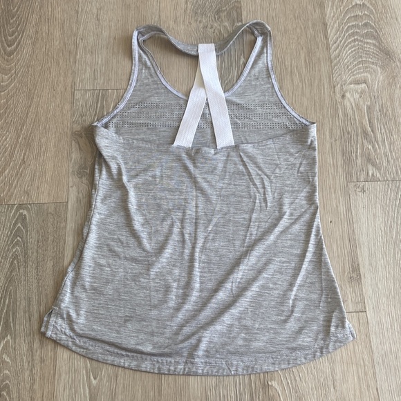 Adidas Grey Open Back Exercise Tank Top - Picture 4 of 4